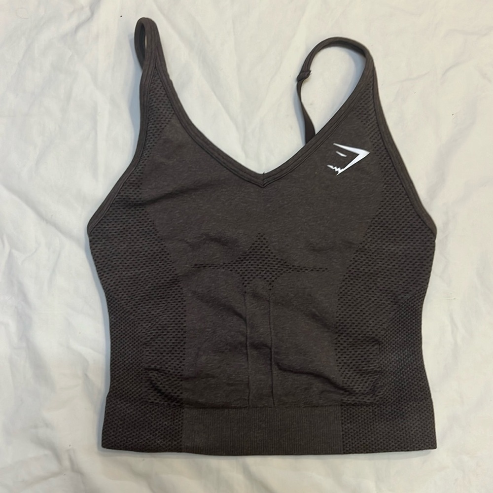 Brown Gymshark Vital Seamless Tank Top